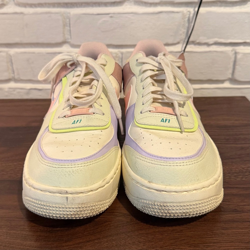 Nike Air Force 1 Shadow Pale Ivory Celestial Gold Pastel Womens 10 CI0919-101 - Picture 5 of 11